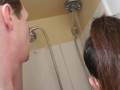 Sexy shower scene with BWC and tiny Asian pussy