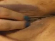 Thick Brown girl finger fucks her wet pussy.