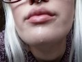 super sexy up close mouth tongue &amp; spit play