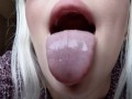 super sexy up close mouth tongue &amp; spit play