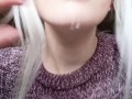 super sexy up close mouth tongue &amp; spit play