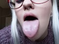 super sexy up close mouth tongue &amp; spit play