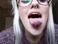 super sexy up close mouth tongue &amp; spit play