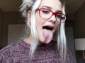 super sexy up close mouth tongue &amp; spit play