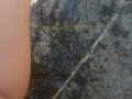 Long Pee Outside On Rock