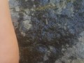 Long Pee Outside On Rock