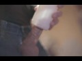 tenga toy HANDJOB AND CUMSHOT. MALE FLESHLIGHT TOY CLOSE UP