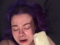 Young slut eats Daddy's cum popsicle (BDSM) (Kinky)