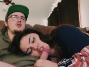 Creampie Finish after She Sucks & Rides Dick on Chaturbate!