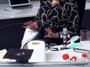 HITZEFREI Dr Mia Blow masturbates in the office