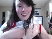 Spitting on my big tits