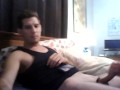 young muscular big cock 9in jackin off with a little help