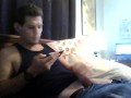 young muscular big cock 9in jackin off with a little help