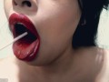 LOLLIPOP SUCKING DROOLY SPIT SLUT TEASER
