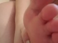 Chubby in the Tub - close up footplay