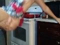 Surprised MILF gets kitchen fuck and cumshot to the face! MUST WATCH!!