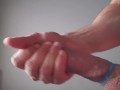 Day 1 of edging and denial. Cock and balls with rubber bands.