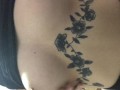 Goth girl strip teases you and shows tight pussy