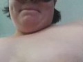 Bbw schoolgirl fucking my tight wet hole with a rotating dildo
