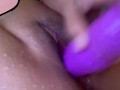 Dildo in fat wet pussy