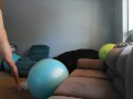 Yoga Ball Fuck and Cumshot