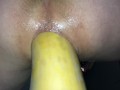 fast fucking my ass with butternut squash - huge vegetable insertion