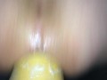 fast fucking my ass with butternut squash - huge vegetable insertion