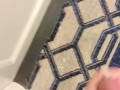 Shooting Cum in hotel hallway listening to couple fuck