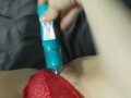 Girl Fucks Self and Cums On Jackrabbit
