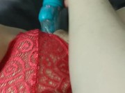 Girl Fucks Self and Cums On Jackrabbit