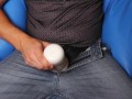 Solo masturbating using fleshlight with cumshot