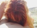 Ruined Premature Cum on Big Tits - Ginger Caught under Public Beach Parking