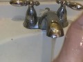 Foot washing in sink