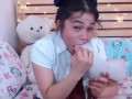 Lila Jordan spits on her feet