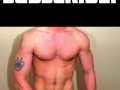 Muscle hunk jacks off