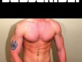 Muscle hunk jacks off