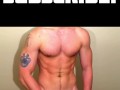 Muscle hunk jacks off