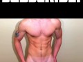 Muscle hunk jacks off