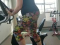 Seattle Ganja Goddess has a public workout at the gym for her ass shower