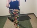 Seattle Ganja Goddess has a public workout at the gym for her ass shower