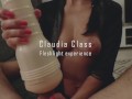 Claudia gives a hand with fleshlight - POV handjob