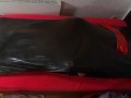 Rubberdoll get in Vacbed with gloves