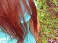 Cum in my panties in a scary forest