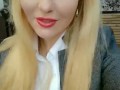Horny luxury office blonde, lunch at a public cafe, craving showing pussy