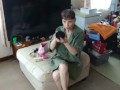 Sexy Make Up I do Juuuust For Ya!!! :-*...NO UNDERWEAR! Wearing men's shirt