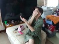 Sexy Make Up I do Juuuust For Ya!!! :-*...NO UNDERWEAR! Wearing men's shirt