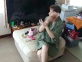 Sexy Make Up I do Juuuust For Ya!!! :-*...NO UNDERWEAR! Wearing men's shirt