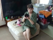 Sexy Make Up I do Juuuust For Ya!!! :-*...NO UNDERWEAR! Wearing men's shirt