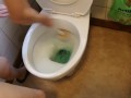 Look At My Bum...I Clean My Toilet In A Black Thong And Blue Sports Bra...