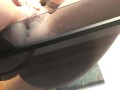 Squirting On A Glass Table THERAWHONEY 
